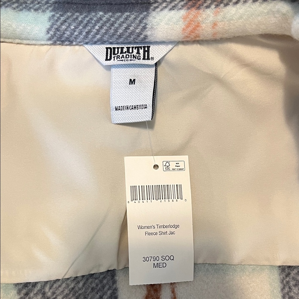 Duluth Trading Co Women's Timberlodge Fleece Shirt Jac NWT - Picture 2 of 3